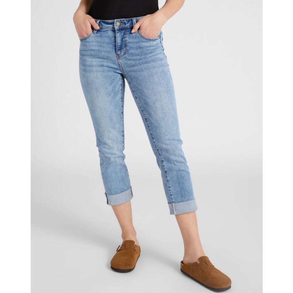 LIVERPOOL Women's Charlie Crop Skinny Jeans 32 US 14 Blue Marina Vista NWT